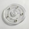 2 Piece Multifunctional 360 Degree Rotating Plastic Turntable Decorative Display Stand Plate Household Organizers Tool