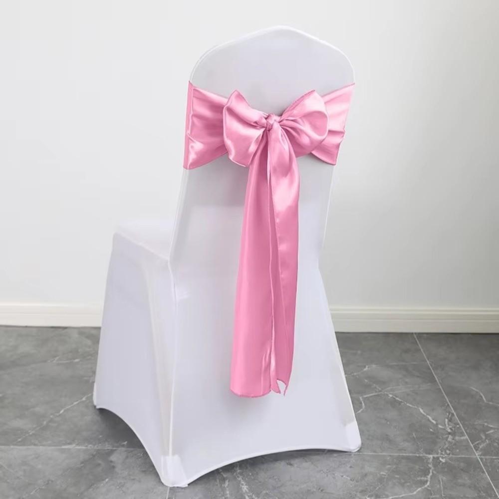 Elegant Design Satin Chair Sashes Butterfly Ties Chair Cover Decoration  Festival Celebration