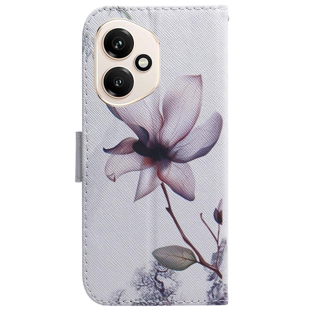 Pro Honor 400 5G (Globální) Peněženkové pouzdro s potiskem, kožený kryt na telefon