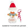 Doll Clothes Sweater Photo Props Detachable Cute Scarf Hat for 6.69inch Green stripe