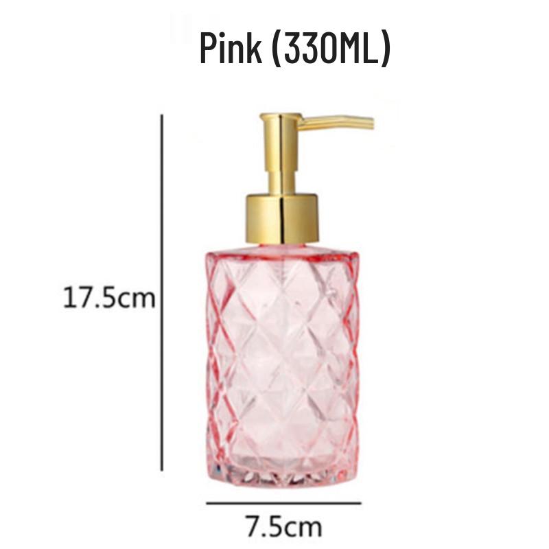 Nordic Lux Glas Push-Top Seifen- & Shampoo-Flasche