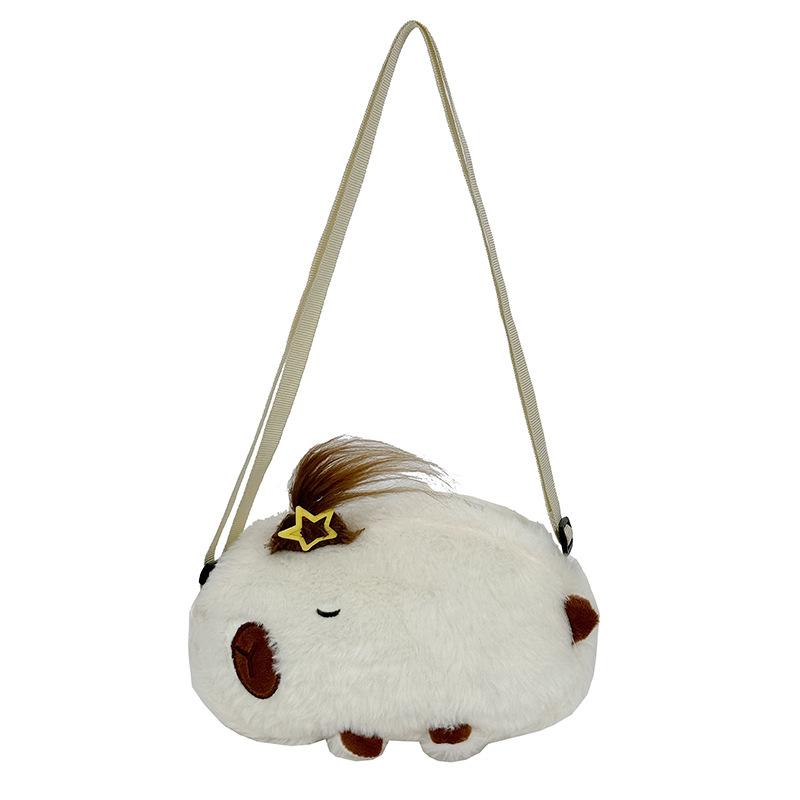 2025 new plush shoulder bag small capybara cute bag large capacity fashion versatile