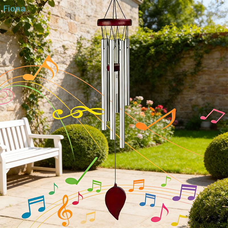 Wooden Top Metal Tube Wind Chimes,Decorative Outdoor Hanging Ornament for Garden,Patio and Home