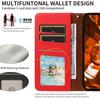 For Oppo Reno13 F 5G (Reno 13 FS 5G)/4G Case RFID Blocking Leather Wallet Flip Phone Cover with Wrist Strap