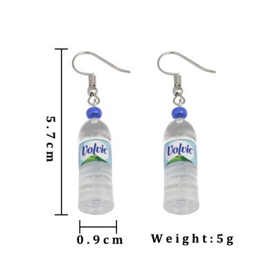 Novelty Creativity Fake Bottle Dangle Earrings for Women Funny Mineral Water Bottles Hook Drop Earrings New Fashion Jewelry