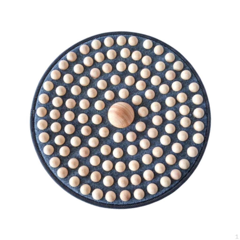 Foot Acupressure Mat Massage Board Non-Slip Wooden Base Portable Reflexology Tool Suitable for