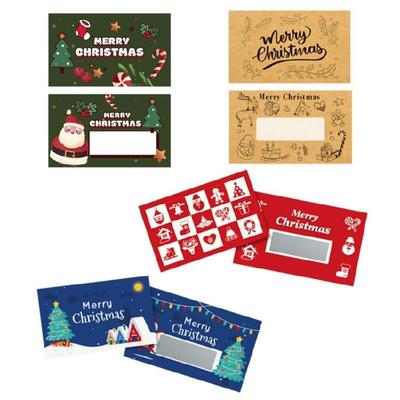 30 Stück Handgefertigte Rubbelkarten Weihnachts-Preiskarten für Geburtstage, Hochzeiten, Feiertage, Feste