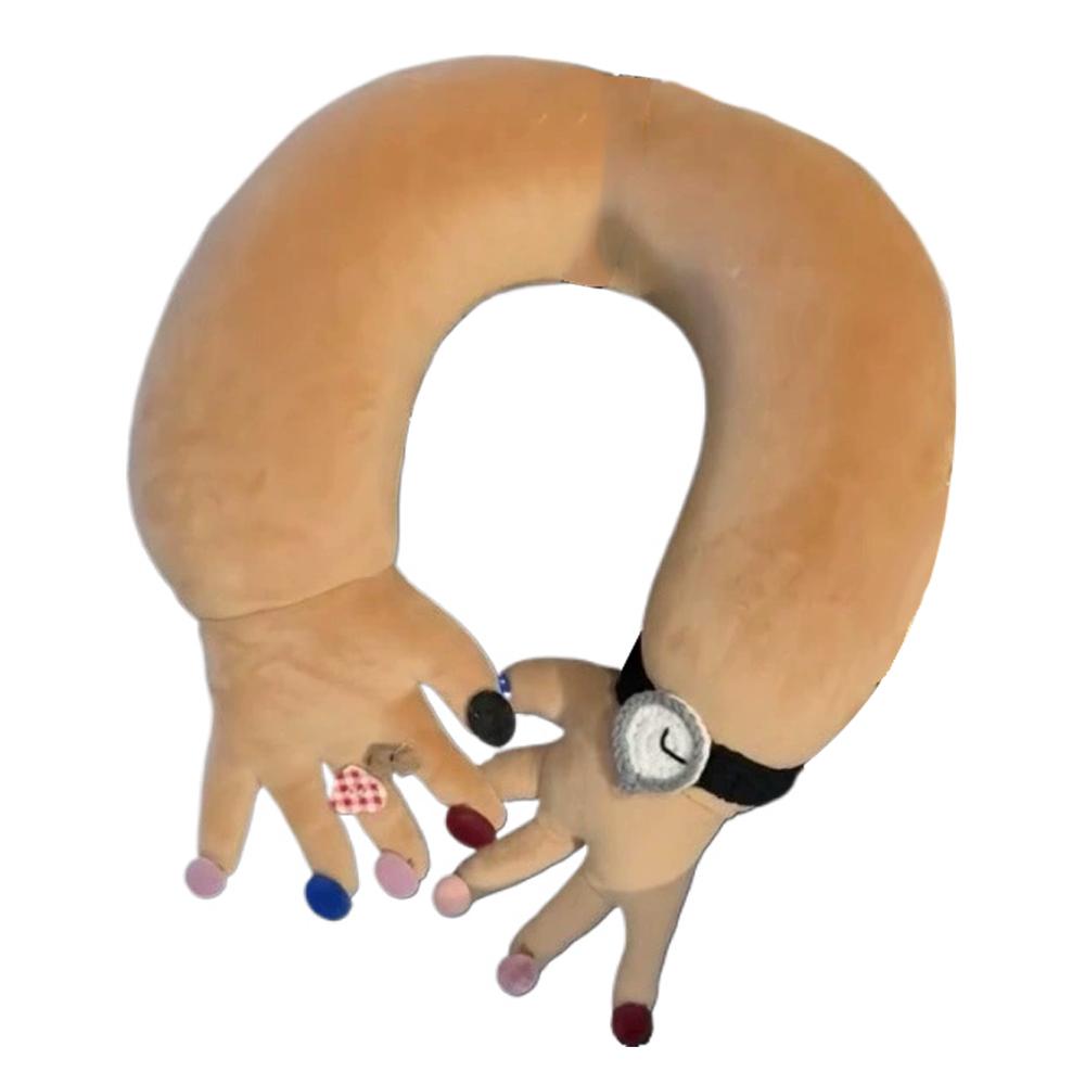 

U-shaped Funny Finger Pillow Creative Cute Plush Travel Office Comfortable Cushion U-shaped Funny Finger Pillow Cotton Cushion