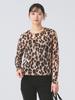Ray Beams Leopard Print Crew Neck One Size Women's T-Shirt,