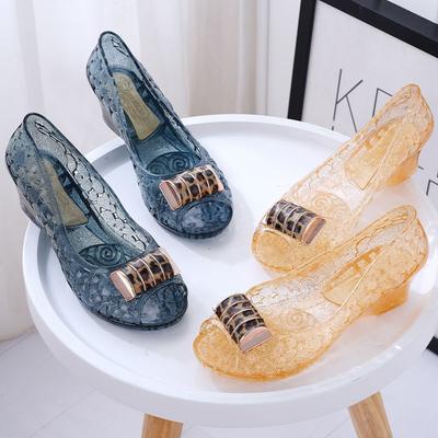 Tägliche Freizeit Kristallschuhe Damen Sandalen Damen Arbeitsschuhe Wasserdicht für Outdoor-Bekleidung an Regentagen