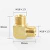 M12 M14 M16 M18 Metrico 1/8" 1/4" 3/8" 1/2" BSP Maschio Gomito a 90 Gradi Raccordo Tubo in Ottone Connettore Accoppiatore Acqua Gas Olio