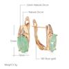 New Emerald Oval Cut Zircon With  Rose Gold Drop Earrings Luxury Women All Matching Daily Jewelry  New Best Design