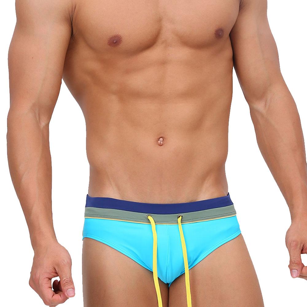 UXH Marke Herren Badeshorts mit niedriger Taille, Badebekleidung, Strandkleidung, Bräunen, Surfen