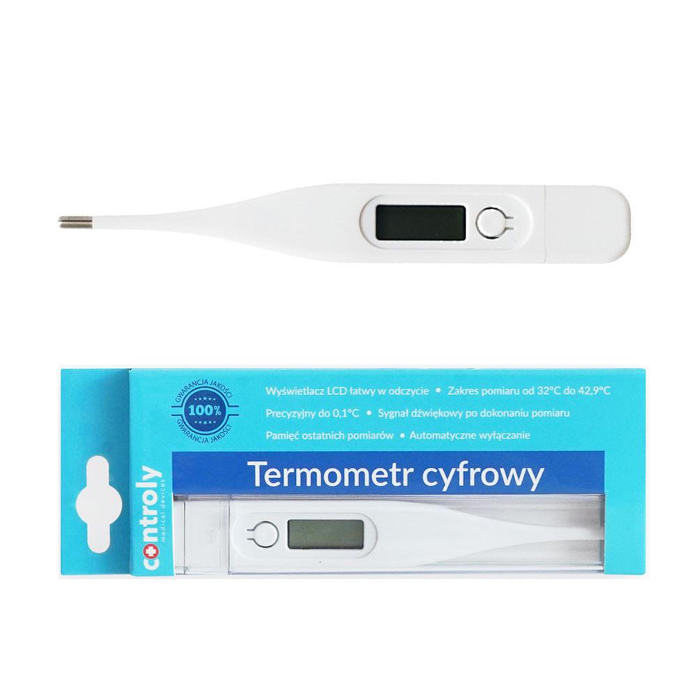 Electronic Digital Thermometer White LCD 1pc