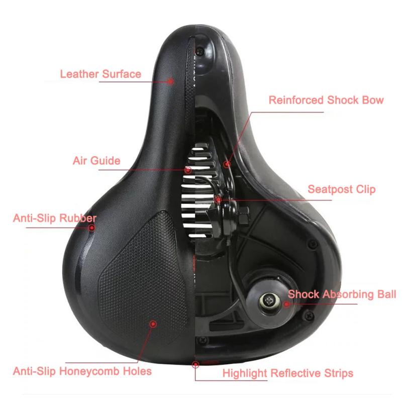 Bike Seat Comfortable Breathable Bicycle Saddle Cushion Water Resistant with Shock Absorbing for MTB Mountain Road City Bikes