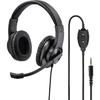 Hama Micro-casque Supra-auriculaire Filaire Stereo Noir Volume Réglable, Mise En Sourdine Du Microphone Ordinateur