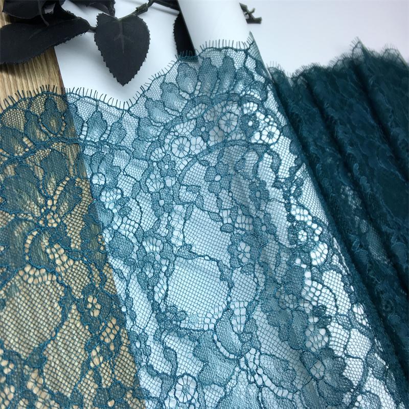 ( 4 Colors ) 3m x 22cm French Chantilly Lace, Non-stretch Eyelash Lace Trim for Bra, Underwear, Lingerie, Dress, Garment, Sewing & Crafting