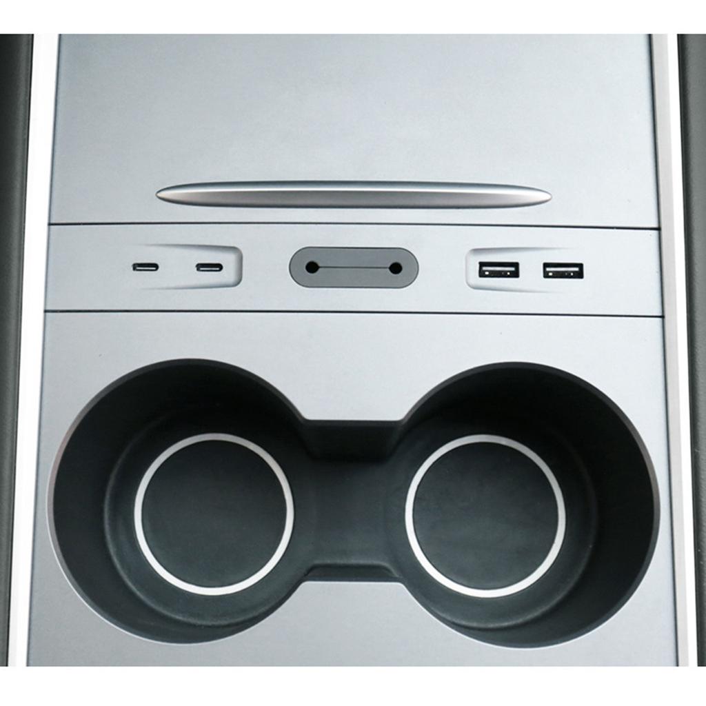 For Car 3/Y Center Console Glovebox USB Hub Port Charging Data Transfer Adapter Docking Station Expansion SplitterPart