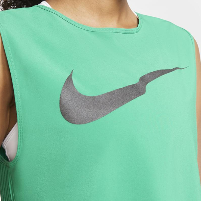 Nike Pleated Running Tank Top Women Tops Green CZ2836-310