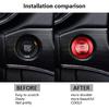 LECART Push to Start Button Stickers Fit for Jeep Grand Cherokee 2014-2024 Metal Decal Covers Auto Interior Decor Accessories Metal Decal Trims Red 2