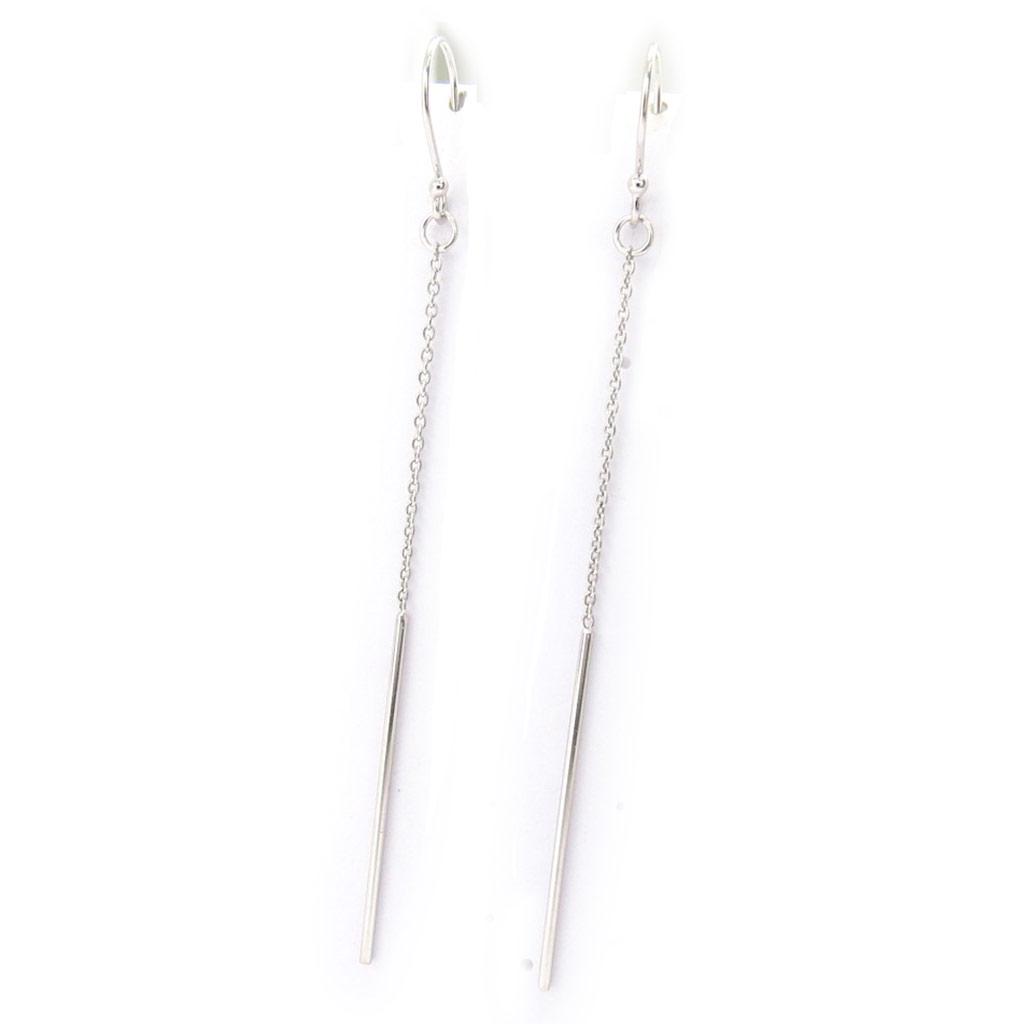 Les Trésors De Lily [K5905] - Silver 'Choréographie' Silver Earrings (rhodium-plated) - 9 Cm
