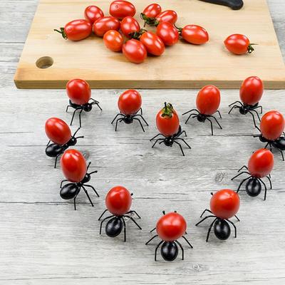 12pcs Ant Toothpicks Fruit Dessert Fork Reusable Ant Food Pick Animal Appetizer Forks For Snack Cake Dessert