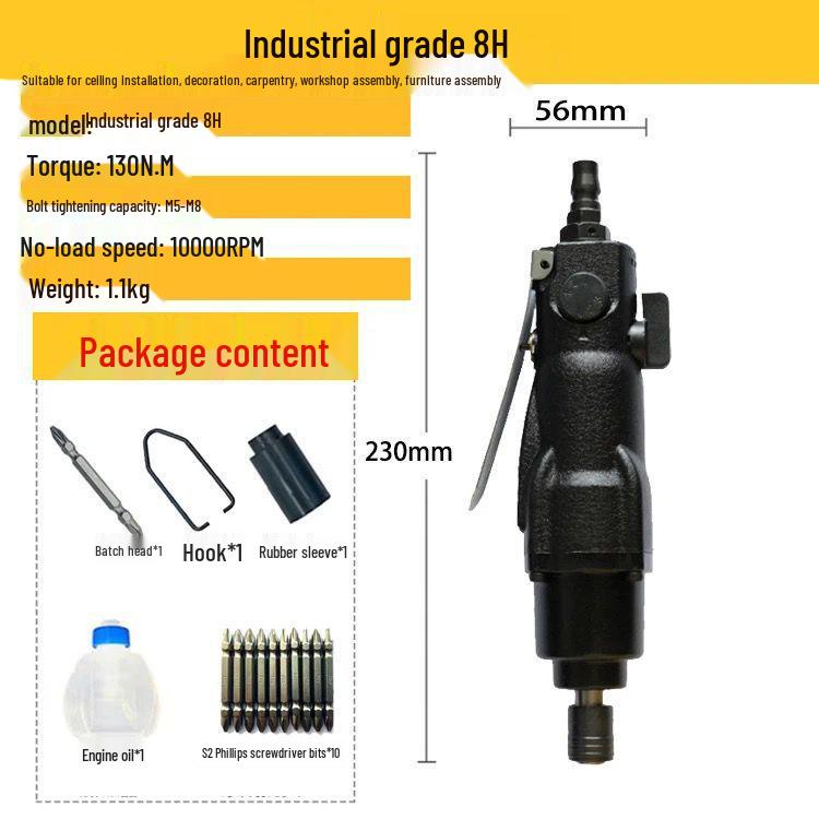 Industrial Pneumatic Screwdriver Air Tool for Woodworking & Decoration