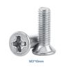 100pcs Bag Flat Head SS304 Machine Countersunk Screw   Fastener Repair Tool Accessory M3*4