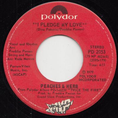 7inch Record PEACHES & HERB - I Pledge My Love PD2053 Polydor, MVP Re 1979 Canada Soul/Funk Used