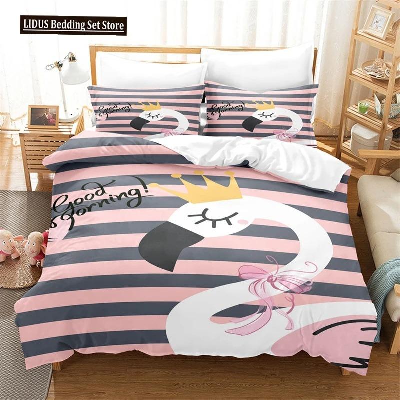 

Comforter Pink Romantic Theme King Queen Size Kawaii Cute Cartoon Yellow Crown Pink For Girls Women Polyester Bedding Set Comforter (quilt)-EU Single(135*200cm)3pcs