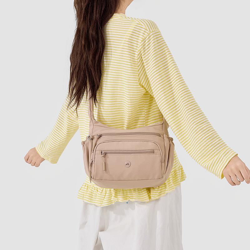 Multi-vakken Nylon Tas Pendelaar Multifunctioneel Schouder Crossbody Draagbaar Kleine Vierkante Tas