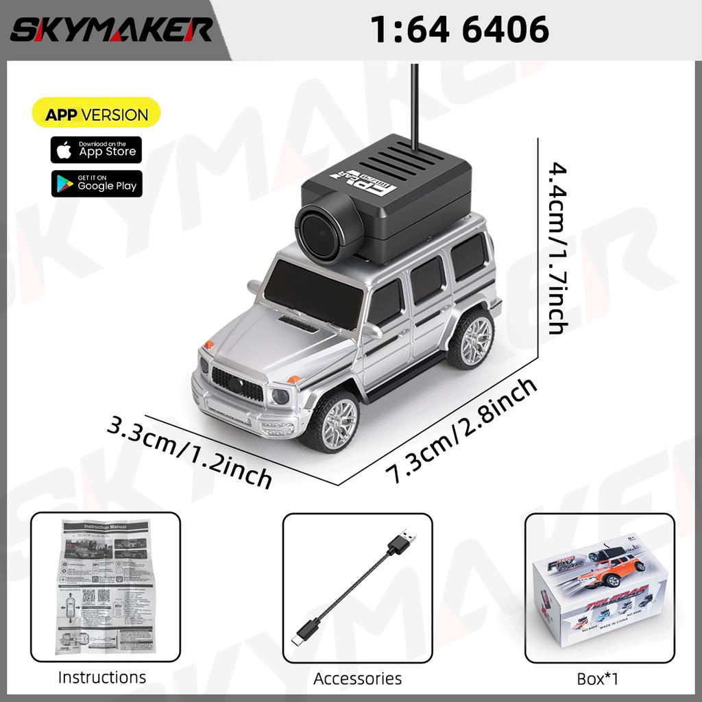 Wltoys Mini Fpv App Control Car 1:64 Mini Remote Control Camera Car 2.4Ghz Led Ambient Lights Mini Rc Car Toys For Boys Gift