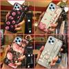 Wristband Durable Phone Case For Blackview A95 Protective Wrist Strap Kickstand Anti-dust Flower Fashion Design Silicone