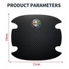 4PCS Car Door Handle Bowl Scratch Protector Carbon Fiber Stickers For Alfa Romeo 159 Giulietta Giulia 147 Mito 156 166 Stelvio