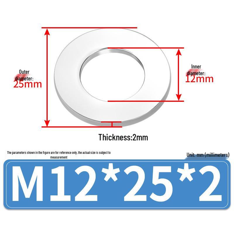 Jin Juntai Thick & Thin Stainless Steel Flat Washer, Round M10-M36