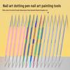 Double-Ended Stainless Steel Nail Art Dotting Pen Tool for Manicure and DIY Embossing