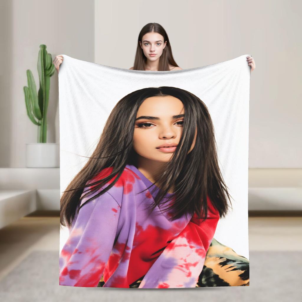 Schauspielerin Sofia Carson Plüschdecken Kinder Erwachsene Flanell Überwurfdecke Für Schlafzimmer Warmes Design Qualität Tagesdecke Geburtstagsgeschenk