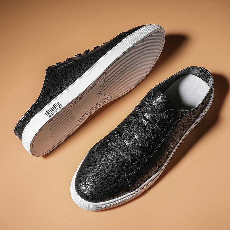 New Summer Mens Casual Leather Shoes Slip on Half Shoes for Man Breathable Flats Personality Man Slippers Handmade Muller Shoes