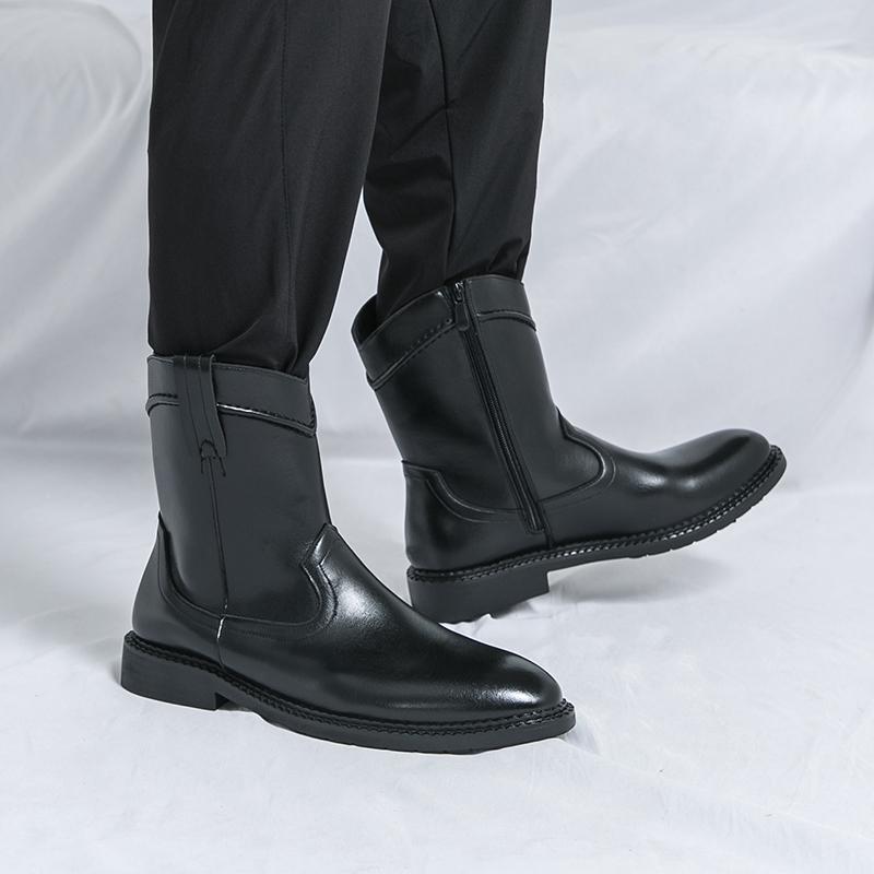 Casual men's long boots Fashionable and versatile design style Daily leisure business party Daily office adult Plus Size shoes