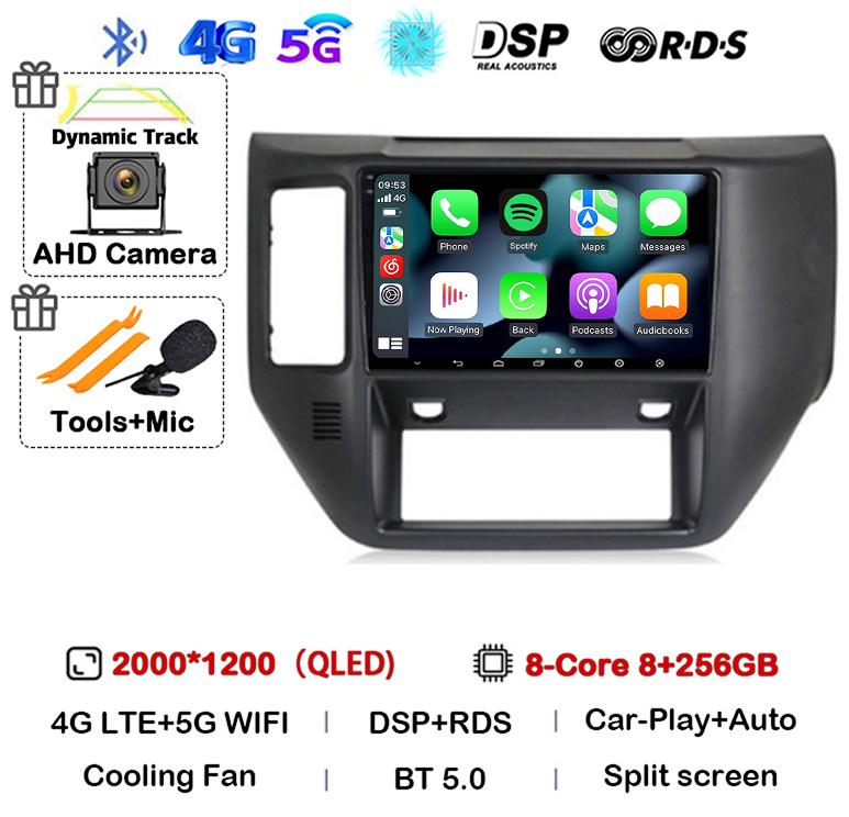 Android 14 Carplay Auto 4G WIFI Car Radio For Nissan Patrol V 5 Y61 2004 - 2011 Multimedia Video Player Navigation GPS Stereo BT