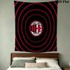AC Milan Wall Tapestry Aesthetic Wall Hanging Printed Fabric Blanket Decorative Tapestries for Bedroom Living Room Home Decor