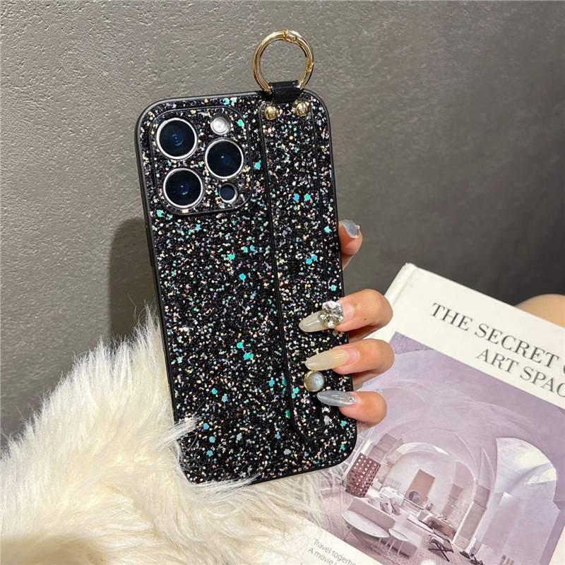 

Crystal Diamond Wrist Bracket for iPhone 16 & 17 - Full Coverage Anti-Drop Protective Case for Women iPhone 17