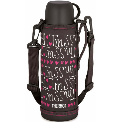 Thermos Water Bottle Vacuum Insulated 2-Way Bottle 1.0L/1.03L Chocolate Heart FHO-1001WF CH-H