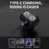 Type-C Powered Bicycle Headlight Rechargeable Compact Design Easy Install for Experience Night Road Trips Camping Adventures