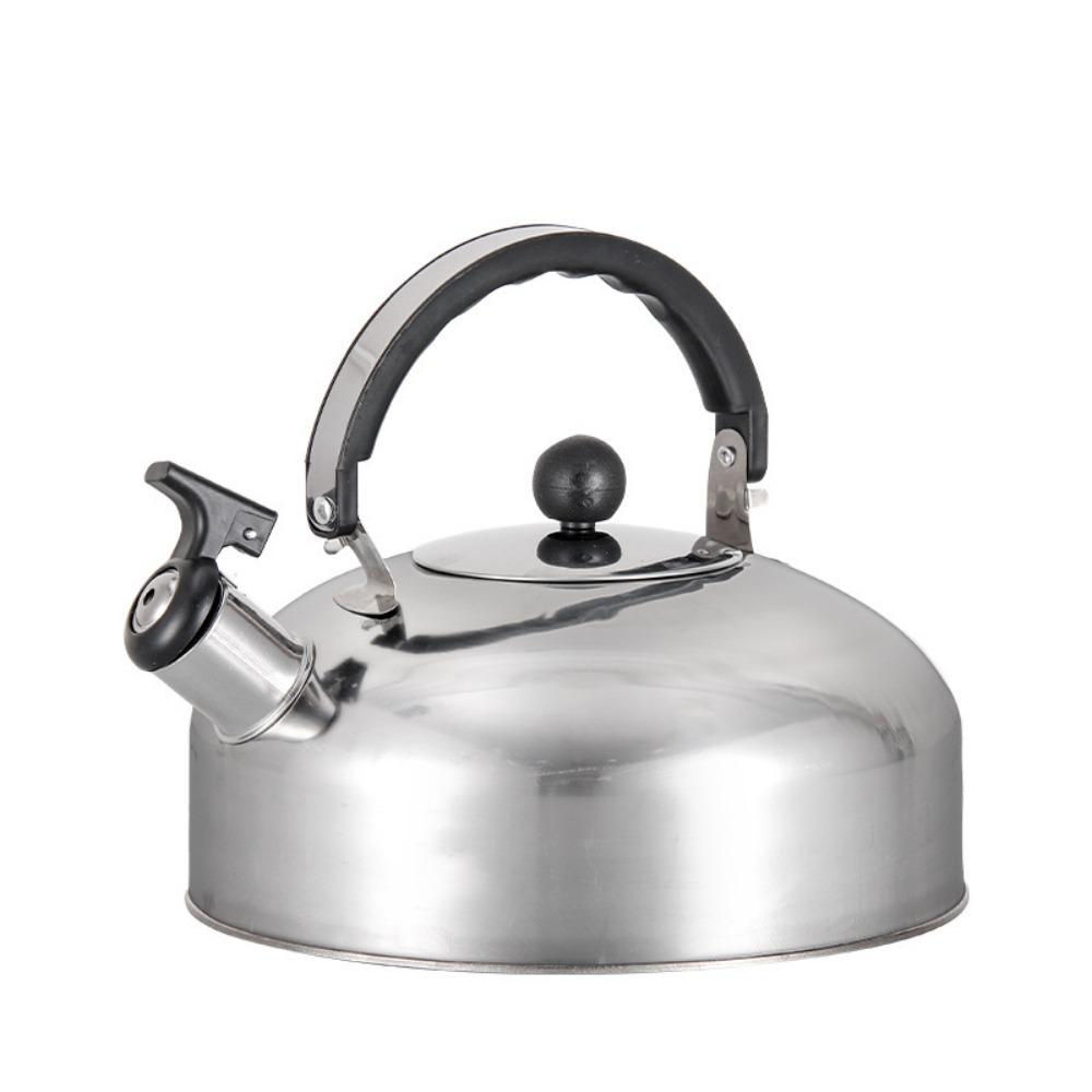 3Liters1Pcs Stainless Steel Tea Kettle Stove Whistling Kettle Suitable ForTravel Hiking Cooking Tea Kettle with Ergonomic Handle