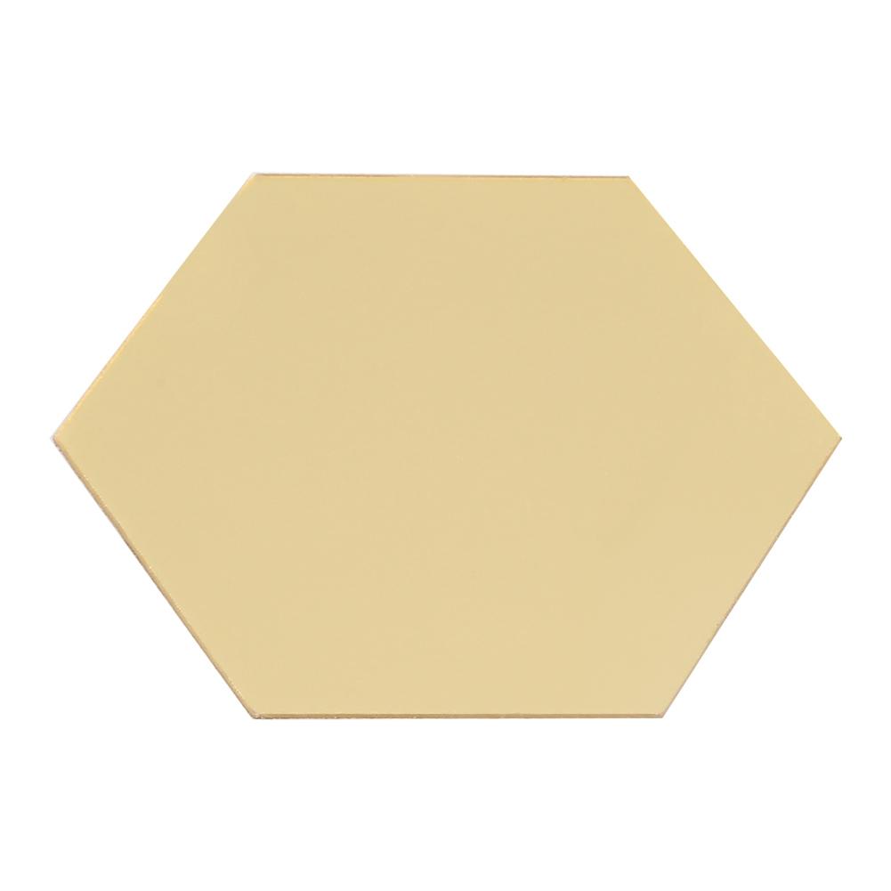 12pcs Modern 3D Mirror Geometric Hexagonal Plastic Wall Sticker DIY Art Home Room Decor (Gold)