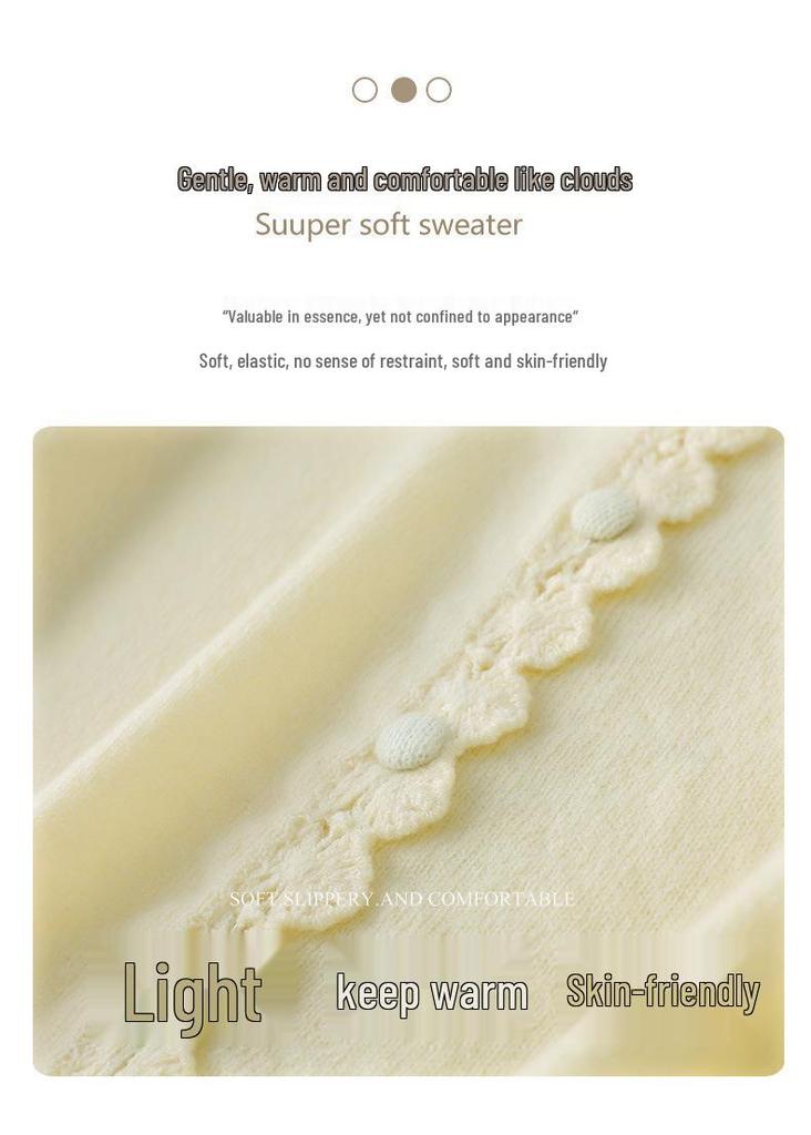 Women's Wool Polo Collar Cardigan: Fashionable, Versatile, Age-Reducing Cashmere for Autumn/Winter.