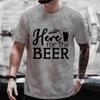 Here for The Beer Graphic Graphic T Shirts Men Y2k Streetwear Beer DAY Drinking Party Tops Plus Size Clothes Short Sleeve Tees