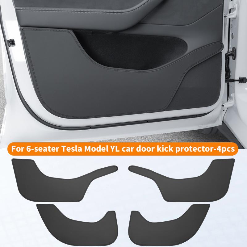 For Tesla Model Y Juniper/Model 3 Highland/Model YL Door Kick Pad, Front and Rear Door Panel Protection Pad, 4-Piece Set
