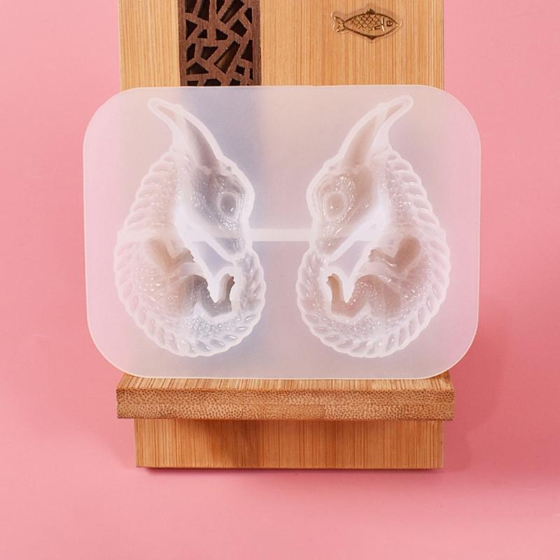 Dinosaurier Silikon Harz Form, Tier Epoxid Gießform für DIY Basteln Auto Anhänger Schmuck Herstellung Schlüsselanhänger Silikon Form